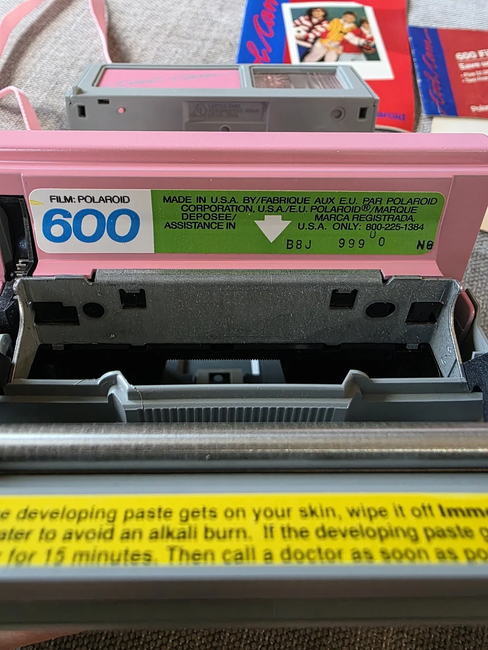 Polaroid Cool Cam 600 Complete Time Capsule Kit TESTED/WORKING! - Pink & Gray